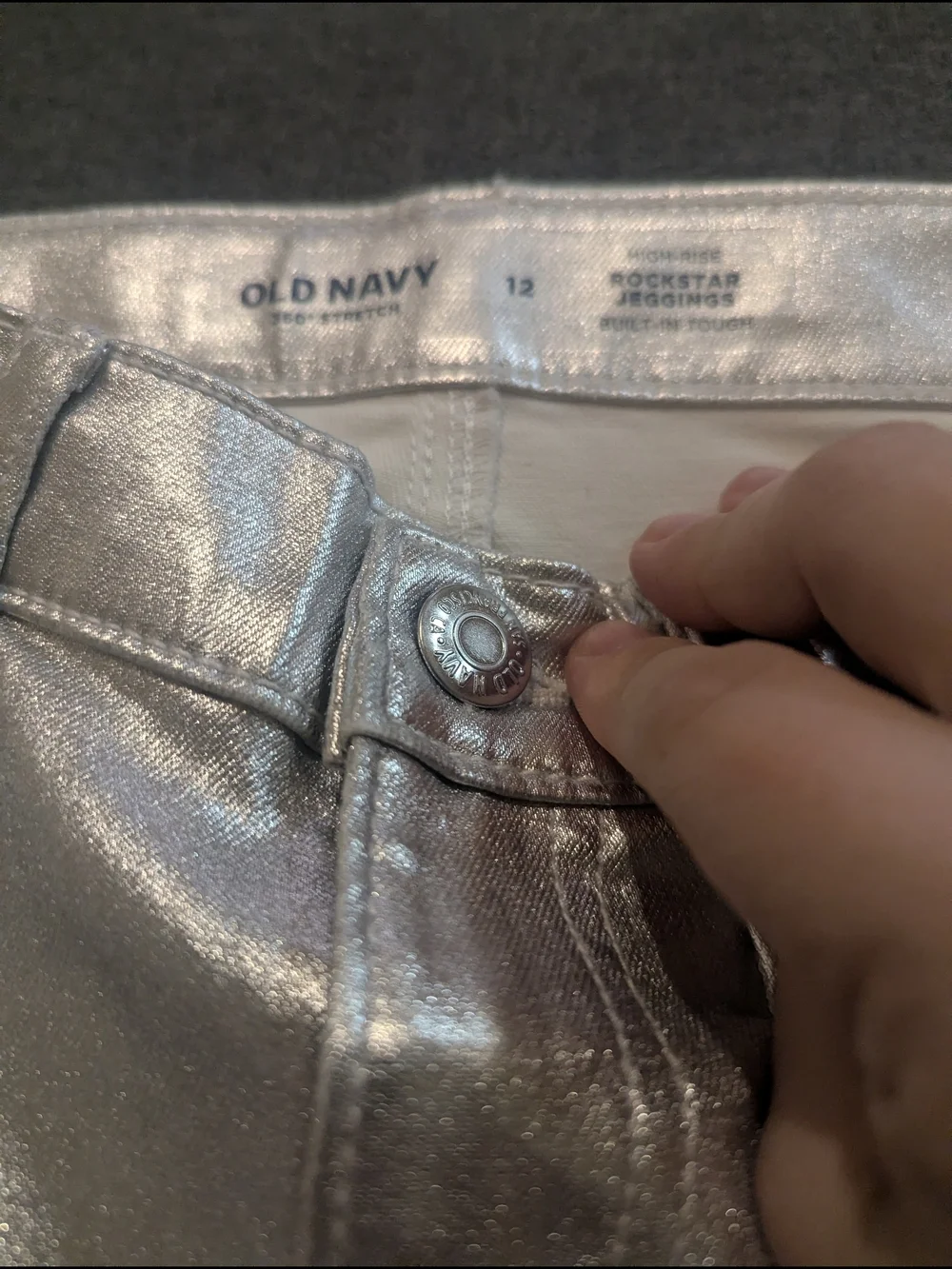 Old Navy Silver Rockstar Jeggings NWT